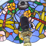 Classic Tiffany Dragonfly Stained Glass Table Lamp Image - 4