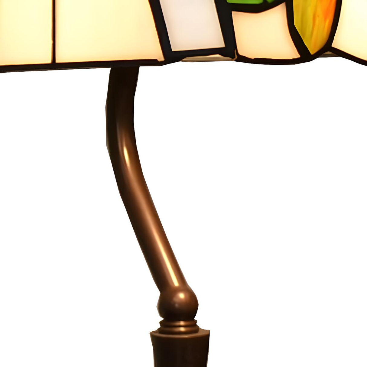 Classic Tiffany Style Banker Stained Glass Table Lamp Image - 6