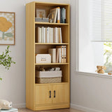 Classic Vertical Modern Rectangular Wooden Bookcase Image - 2