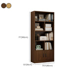 Classic Vertical Modern Rectangular Wooden Bookcase Image - 20