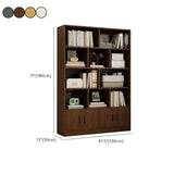 Classic Vertical Modern Rectangular Wooden Bookcase Image - 22