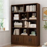 Classic Vertical Modern Rectangular Wooden Bookcase Image - 4