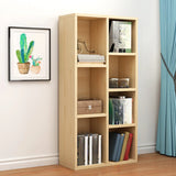 Classic Vertical Pine Wood Rectangular Display Bookcase Image - 4