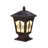 Classic Vintage Solar Lantern Black Garden Post Light Image - 2