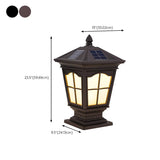 Classic Vintage Solar Lantern Black Garden Post Light Image - 20