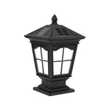 Classic Vintage Solar Lantern Black Garden Post Light Image - 3