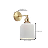 Classic White Ceramics Gold Geometric Wall Sconce Image - 16