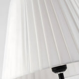 Classic White Pleated Shade Column Metal Floor Lamp Image - 10