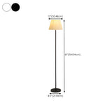 Classic White Pleated Shade Metal LED Floor Lamp #size