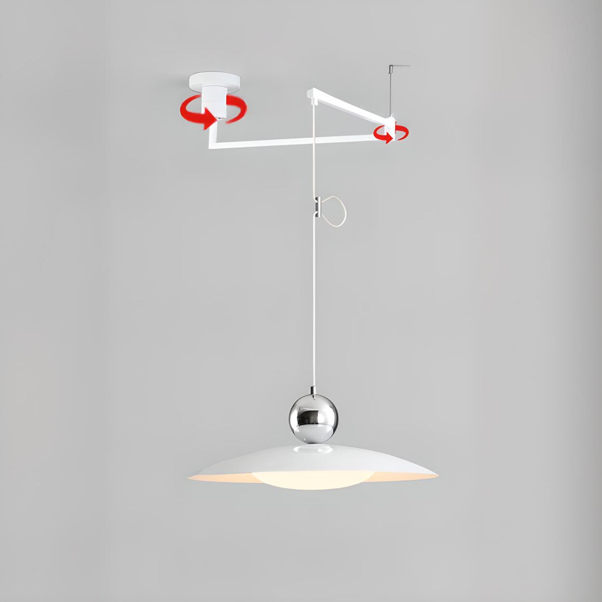 Classic White Resin Modern UFO Pendant Light Image - 16