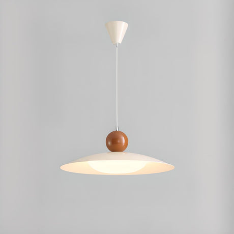 Classic White Resin Modern UFO Pendant Light Image - 2