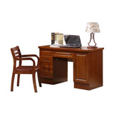 Classic Wood Drawers Cabinet Rectangle Writing Desk Image - 4