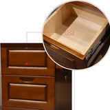 Classic Wood Drawers Cabinet Rectangle Writing Desk Image - 5