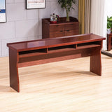 Classic Wood Rectangle Shelving Double Writing Desk Image - 4