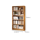 Classic Wooden 5-Tier Rectangle Pine Large Bookcase Image - 14