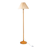 Classic Yellow Metal Floor Lamp with Pleated Shade Image - 5