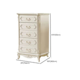 Classical Cream Vertical Wooden Chest with Drawers Image - 14