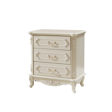 Classical Cream Vertical Wooden Chest with Drawers Image - 2