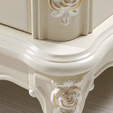 Classical Cream Vertical Wooden Chest with Drawers Image - 6