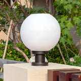 Classical Simple White Globe LED Outdoor Table Lamp Image - 13