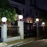 Classical Simple White Globe LED Outdoor Table Lamp Image - 14