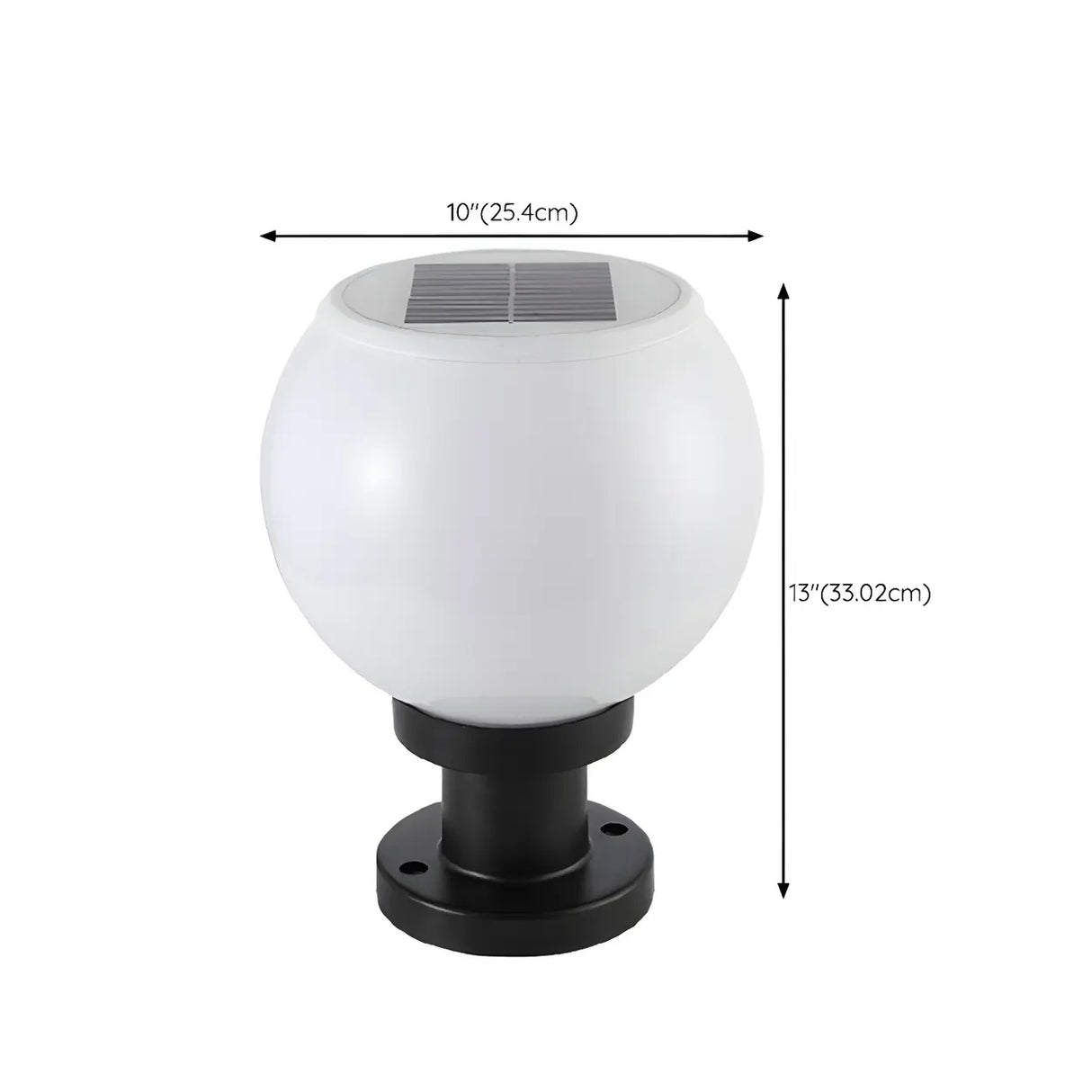 Classical Simple White Globe LED Outdoor Table Lamp Image - 16