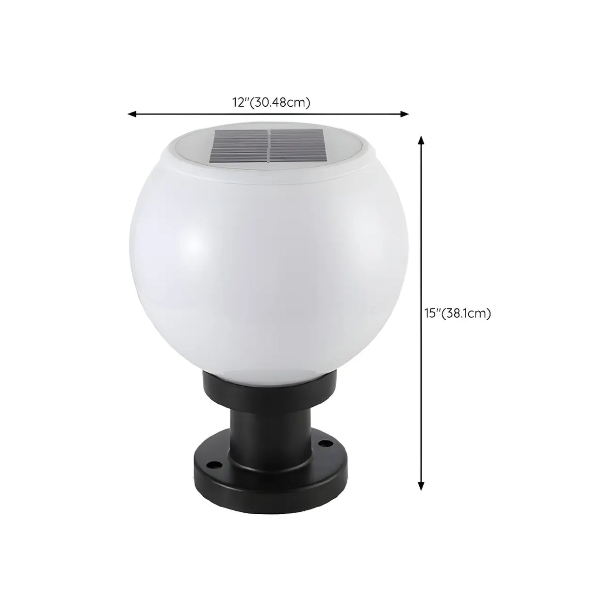 Classical Simple White Globe LED Outdoor Table Lamp Image - 17