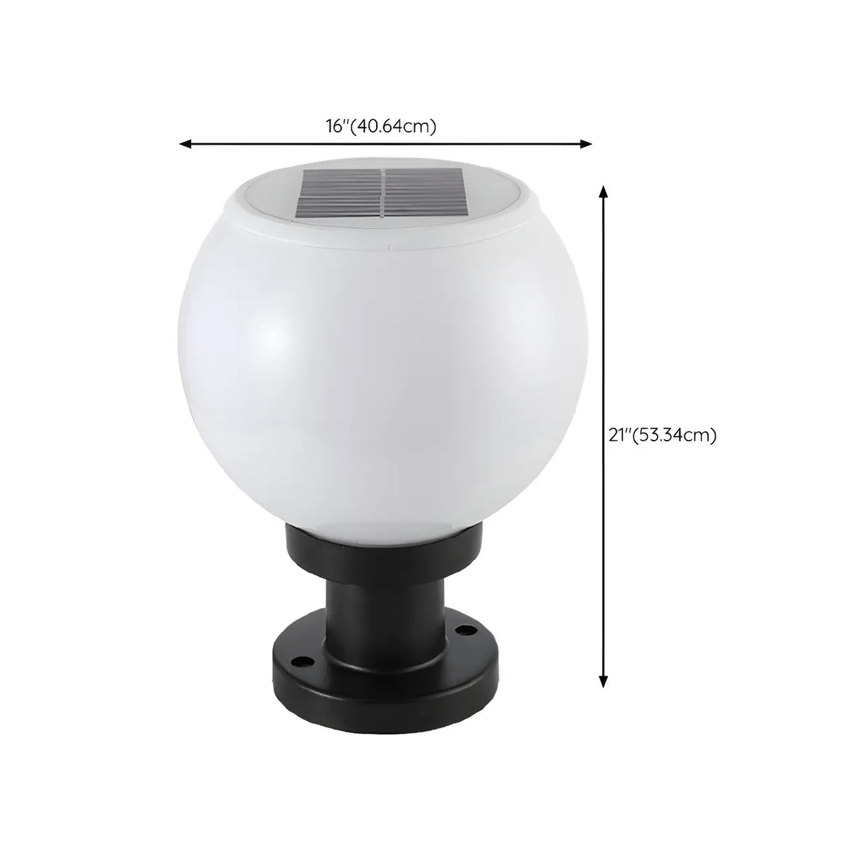 Classical Simple White Globe LED Outdoor Table Lamp Image - 18