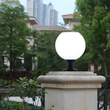 Classical Simple White Globe LED Outdoor Table Lamp Image - 2