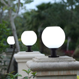 Classical Simple White Globe LED Outdoor Table Lamp Image - 4