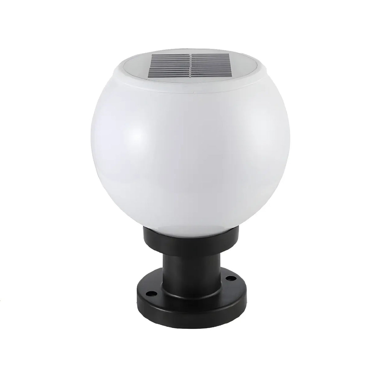 Classical Simple White Globe LED Outdoor Table Lamp Image - 5