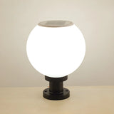 Classical Simple White Globe LED Outdoor Table Lamp Image - 6