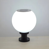 Classical Simple White Globe LED Outdoor Table Lamp Image - 7