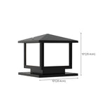 Classical Square Metal Outdoor Decor Post Table Lamp Image - 14