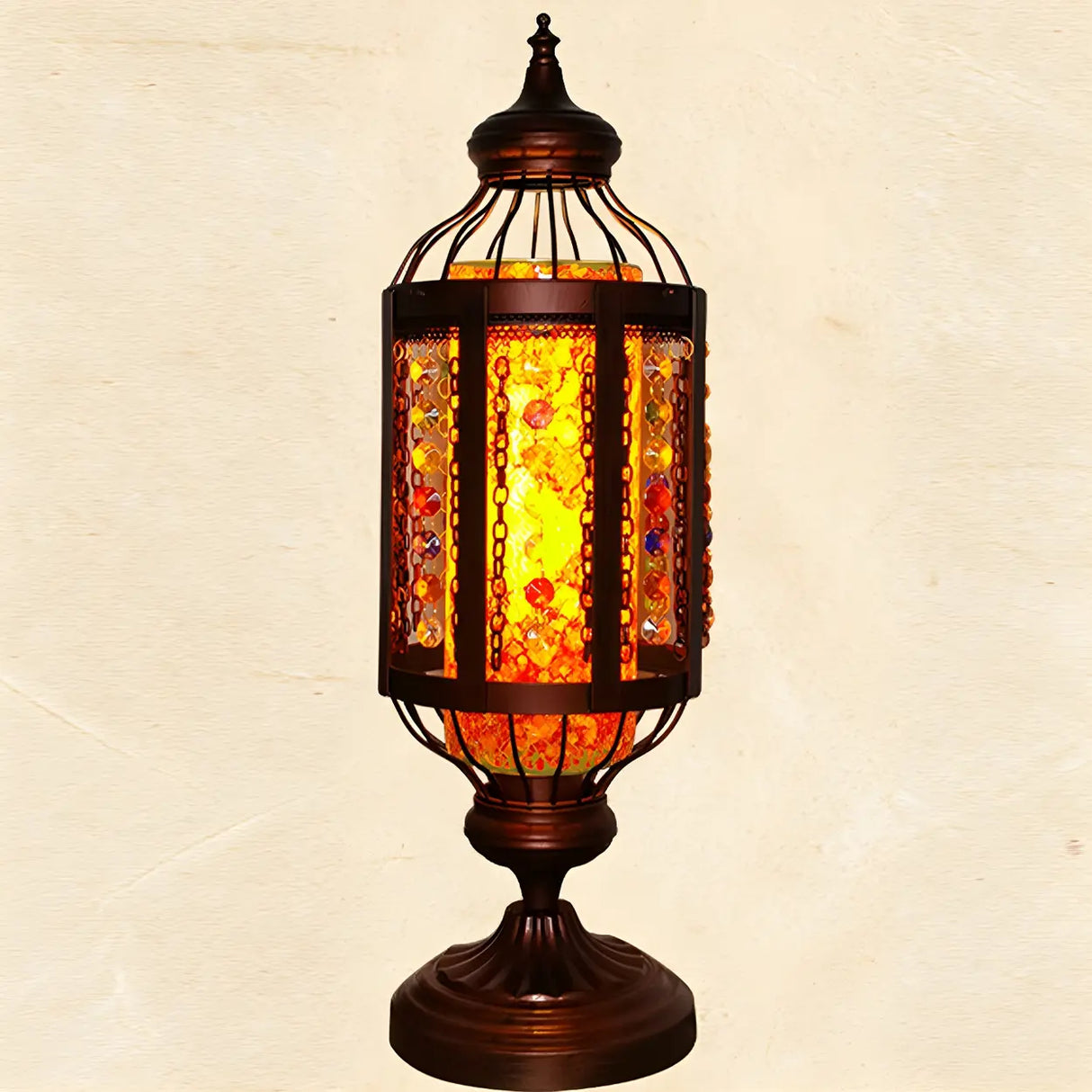 Classical Turkish Tower Stained Glass Decor Table Lamp Image - 11