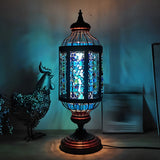 Classical Turkish Tower Stained Glass Decor Table Lamp Image - 2