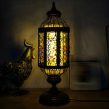 Classical Turkish Tower Stained Glass Decor Table Lamp Image - 3