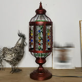 Classical Turkish Tower Stained Glass Decor Table Lamp Image - 4