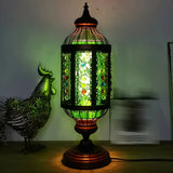 Classical Turkish Tower Stained Glass Decor Table Lamp Image - 9