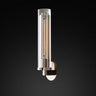 Clear Crystal Coppery Cylindrical Metal Wall Sconce Image - 5