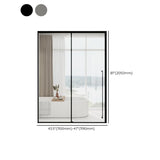 Clear Glass Black Frame Sliding Hinges Shower Door Image - 10