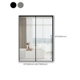 Clear Glass Black Frame Sliding Hinges Shower Door Image - 15