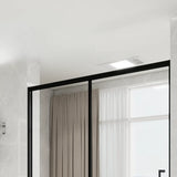 Clear Glass Black Frame Sliding Hinges Shower Door Image - 6