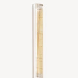 Clear Glass Brass Cylinder LED Vanity Wall Light Image - 13