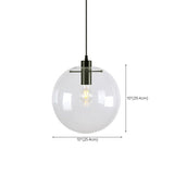 Clear Glass Globe Pendant Light Adjustable Height Image - 18