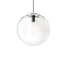 Clear Glass Globe Pendant Light Adjustable Height Image - 3