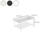 Clear Glass Shelves Scratch Resistant Coffee Table #size