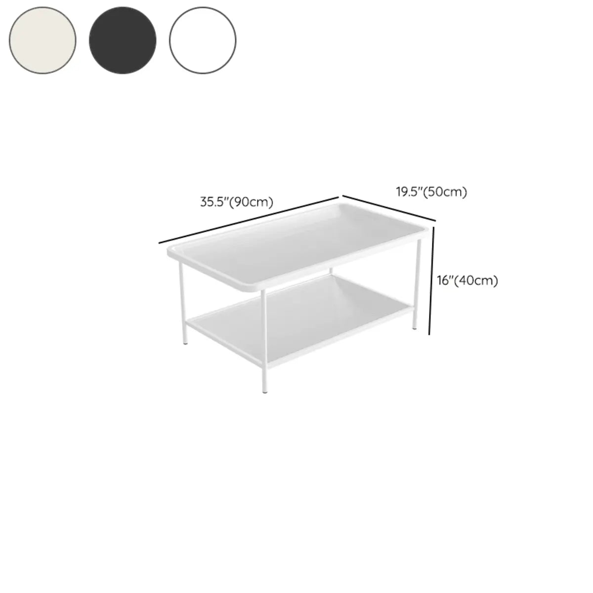 Clear Glass Shelves Scratch Resistant Coffee Table Image - 19