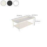 Clear Glass Shelves Scratch Resistant Coffee Table Image - 20