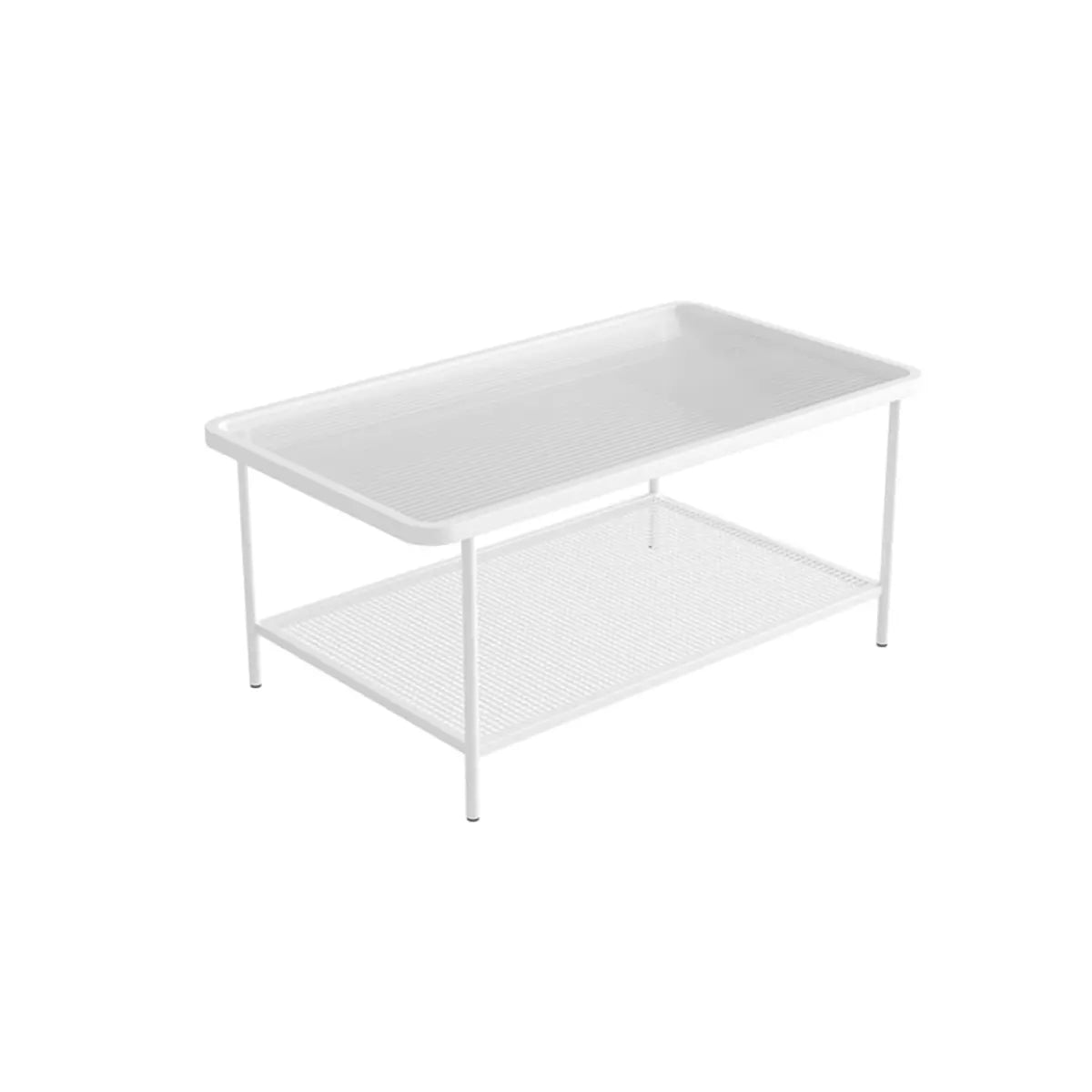 Clear Glass Shelves Scratch Resistant Coffee Table Image - 3